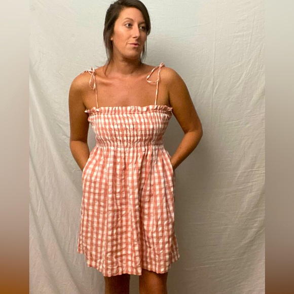 ME dress size L gingham strapless - Picture 2 of 3